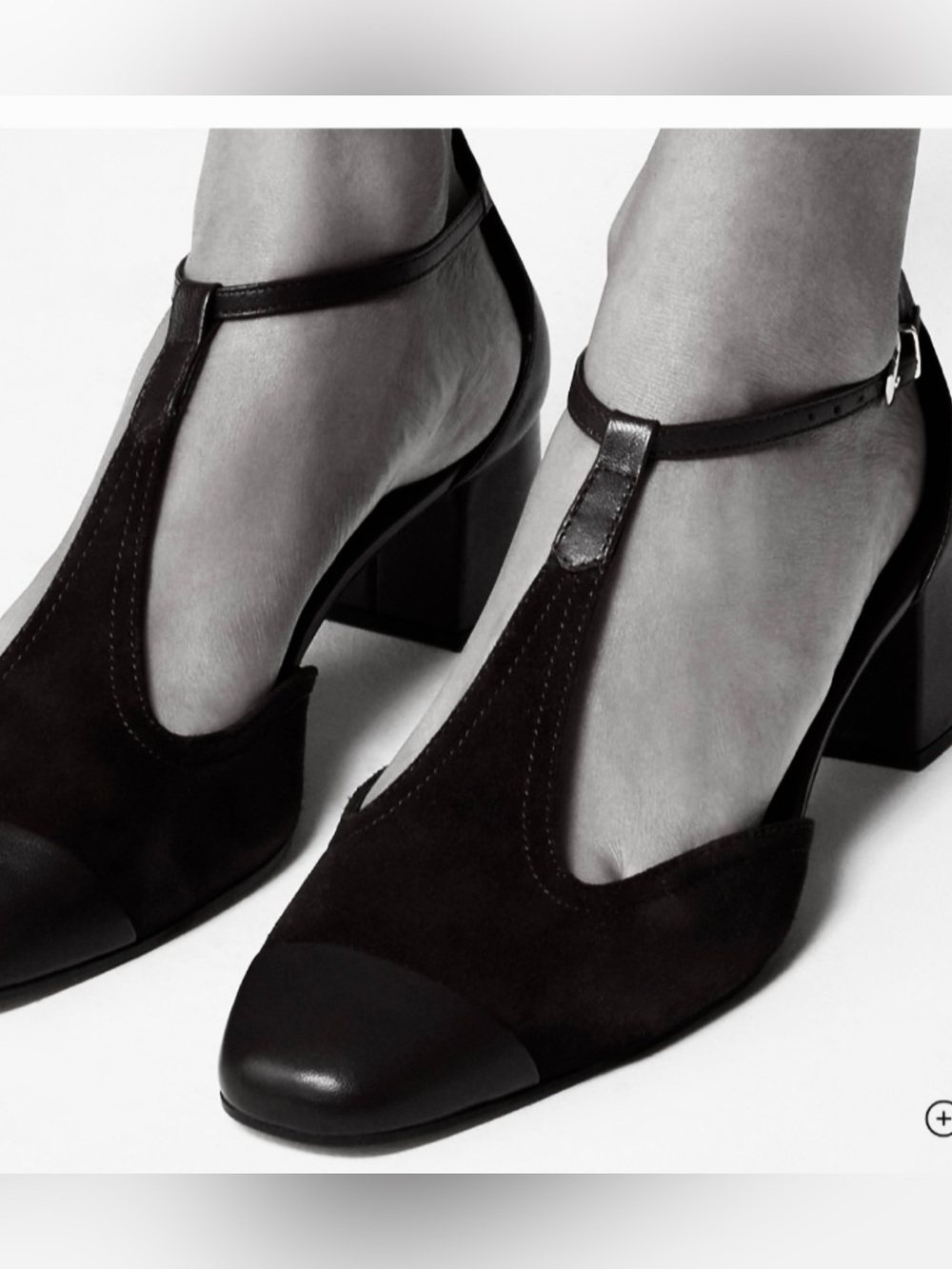NEW J. Crew Black T-Strap Block Heel Pumps